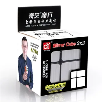QiYi Čarobno Ogledalo 2x2 Kocke Cast Prevlečeni Puzzle 2x2 Kocka Strokovno Speed Magic Cube Magico Izobraževalne Igrače Za Otroke