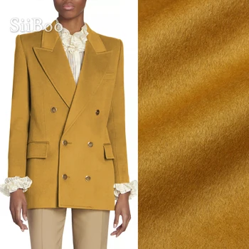 Razkošno zlato barvo kože prijazen kašmir volne mešanice tkanina za ženske pozimi obleko jarek plašč tissu sl cachemire tissu SP6014