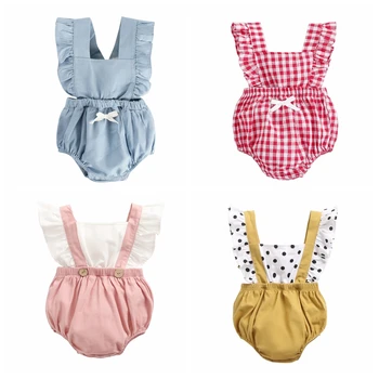 Sanlutoz Princesa Baby Dekleta Bodysuits Bombaž Baby Dekle Oblačila za Novorojenčka Poletje Srčkan Baby Bodysuit
