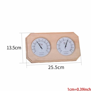 Savna Lesene Termometer in Higrometer Dvojno Savna Lesene Hygrothermograph Dropshipping