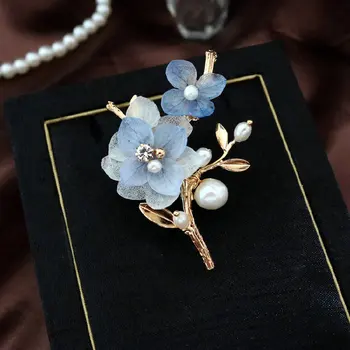 SINZRY unikatne ročno naravni biser konzervirane cvet elegantno broške pin ustvarjalni modni nakit za ženske