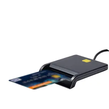 Smart Usb Card Reader Adapter Univerzalni Prenosni Usb Skupne Dostop Emv S Cd Gonilnika Za Bančne Kartice Sim/Atm/Ic/Id Card