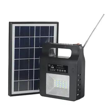 Solarni sistem napajanja Generatorja Zunanji Prenosni Solarni Lučka Super Svetla Led Osvetlitev, Bliskavico, ki podpirajo bluetooth, FM radio funkcija