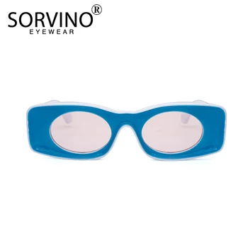 SORVINO INS Priljubljena Unisex Candy Barve Pravokotnik sončna Očala Za Ženske Moški Trend Optični Računalnik sončna Očala Oculos De Grau