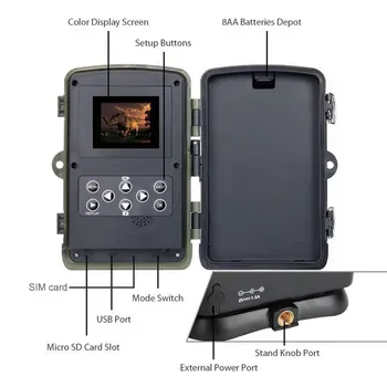 Suntek Lovske Kamere 4G MMS SMS SMTP, FTP mobilno Brezžično Waterprroof 20MP 1080P 0.3 S Sprožijo Poti Cam Foto Past HC810LTE