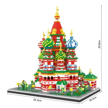 Svetovno Znani City Arhitekturo Mini Gradnike Modela Izobraževalne Igrače za Otroke Darila Združljiv z blagovnimi Znamkami Mini Opeke
