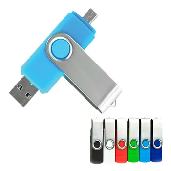 USB 2.0 Kovinska Vrtljiva OTG USB Flash Drive Pen Drive 8gb 16gb 32gb 64gb 128gb Smart Pendrive USB Ključek trgovina na Drobno Paket