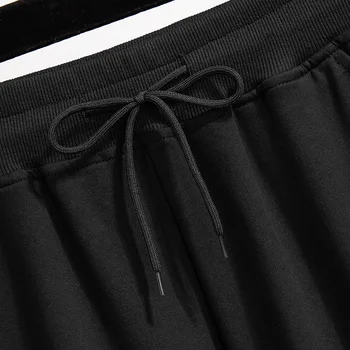 Velik obseg ženske hlače žep plus velikost 7XL 8XL 9XL 10XL poletje visoko pasu ohlapno črno velike stretch hlače šport 52 54 56