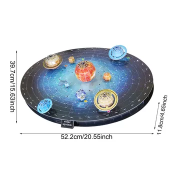 Veliko 3D Papir Puzzle Vesoljsko Sončnega Sistema Svetu Jigsaw Sestavljeni Model Plovila DIY Izobraževalne Igrače Za Otroke, Odrasle Darila