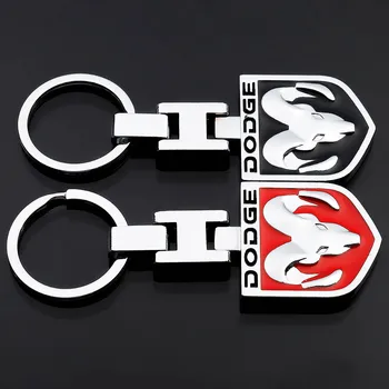 Visoko-kakovostni kovinski H Avto ključnih verige keychain za Dodge Črno Rdeče Logotip Ustvarjalno Darilo Obesek Moški Pasu Visi Auto Dodatki