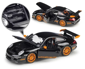 WELLY Model Avtomobila 1:24 Diecast Avto Igrače Porsche 911(997) GT3 RS Simulator Športni Avto Zlitine Kovin Igrača Avto Za Otrok Darilo Zbirka