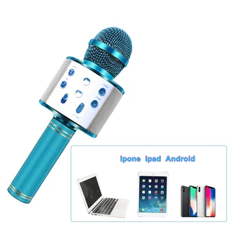 WS858 Mikrofon za Bluetooth Brezžični USB WS 858 Poklicni Govorec Consender Ktv Mobilni Telefon, Predvajalnik Mic Snemanje Glasbe