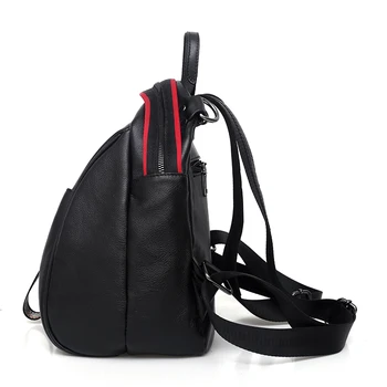 YILIAN Usnje dva-ramo žensk vrečko Novo modno usnje nahrbtnik multi-barvni kontrast moda priložnostne ramenski potovalna torba