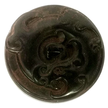 YIZHU CULTUER ART Collection Stari Kitajski Hongshan Kulture Black Jade Carving Zmaj Phenix Obesek