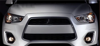 Za Mitsubishi ASX OBDOBJE 2013-2018 ABS Chrome Sprednji strani motorja, odbijač rešetka zgornji srednji dekorativni svetlo frame Auto Dodatki