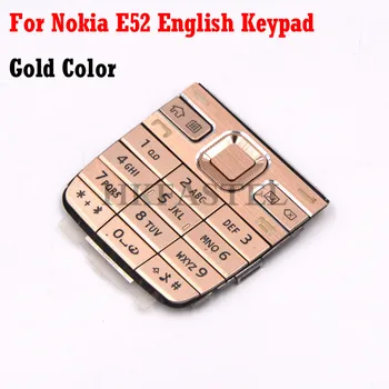 Za Nokia E52 Mobilni Telefon, ohišje zamenjajte Črno Srebrna Zlata Tipkovnici angleški in ruski arabski hebrejski jezik Tipkovnice