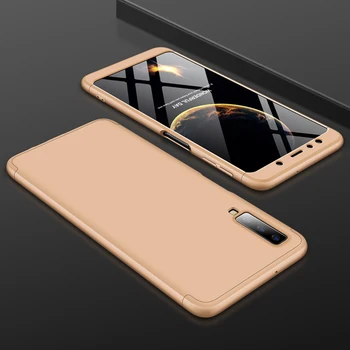 Za Samsung Galaxy A6 Plus 2018 A605 A605F Primeru 360-Stopinjski Polno Zaščiten Težko Pokrivajo Primeru za Samsung A7 2018 A750F Telefon Vrečke