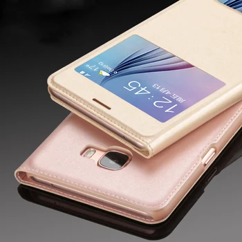 Za Samsung Galaxy c5 Primeru Luksuznih PU Usnja Kritje Flip Primeru Za Samsung Galaxy c7 Primeru trajne Za Samsung Galaxy c 7 Primerih