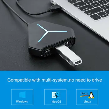 Za visoke Hitrosti, 6 Vrat USB 2.0/3.0 Multi Splitter Širitev Namizni Prenosni Adapter S TF/SD Card Reader