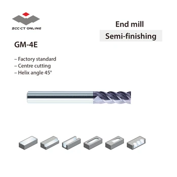 Zcc rezkanje rezalnik GM-4E-D4.0S obdelovalni pripomočki 4 flavta koncu mlin karbida 4 mm D4*4d*11H*50 L 50HRC rezalno rezilo