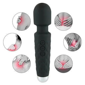 Zmogljiva Magic Masaža Palico AV Vibrator za Žensko Klitoris Stimulator Polnjenje prek kabla USB igrače za odrasle Dildo Ženski Masturbator