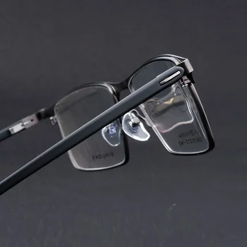 širina-152 Spomladanski tečaj poslovne očala moških Velik obraz kovinski priložnostne polno platišča Kvadratnih imitacije titana očala okvirji za očala